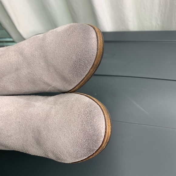 Cole Haan Hayes Gore Suede Grey Heeled Ankle Boots - Picture 5 of 11